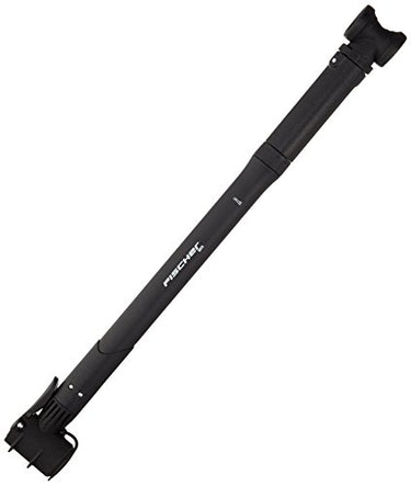 FISCHER Fahrrad Luftpumpe für Rahmenbefestigung, mit Duokopf für alle Ventile (AV, DV, SV), Schwarz, Klemmweite einstellbar im Sale